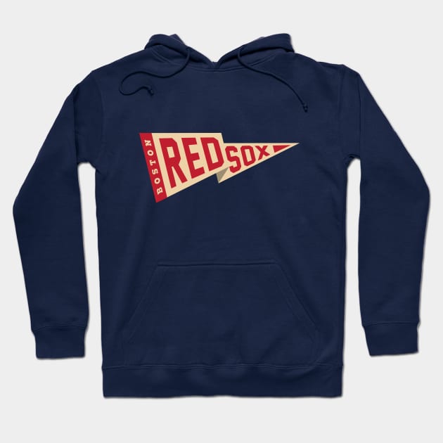 Boston Red Sox Pennant by Buck Tee Originals Hoodie by Buck Tee